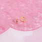 Smiles for Miles Sterling Silver Huggie Earrings Earrings mure + grand Pink 