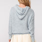 Smoke Blue Knit Teddy Sweater Clothing Sky to Moon 