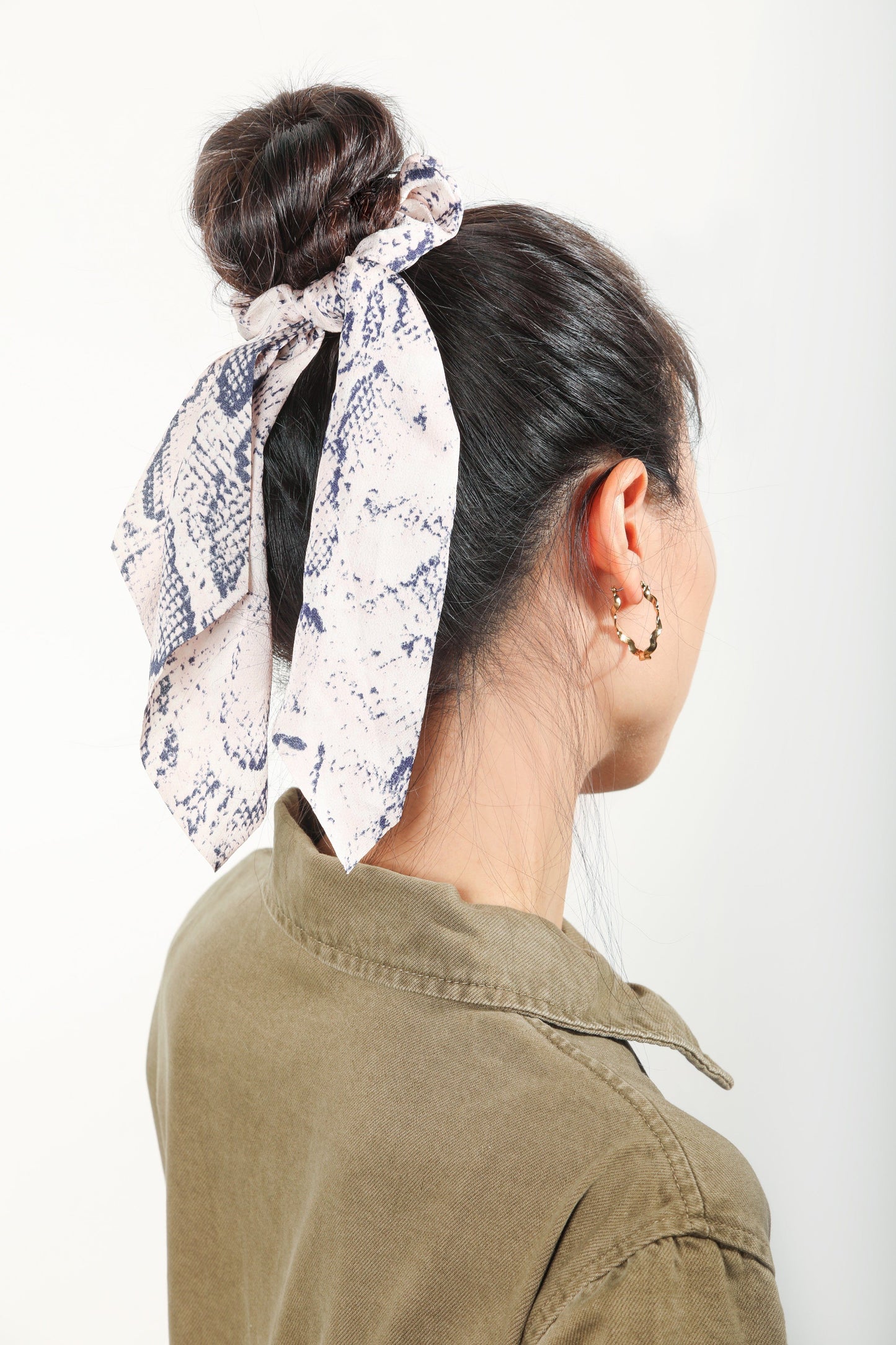 Snake Print Scarf Scrunchie