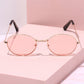 Sol Oval Metal Frame Sunglasses Sunglasses Mure + Grand Gold/Pink 