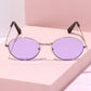 Sol Oval Metal Frame Sunglasses Sunglasses Mure + Grand Silver/Lavender 