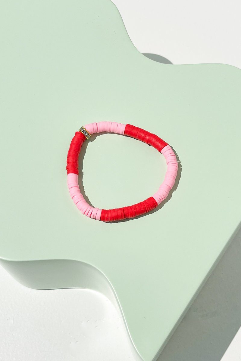 Solid Inspirational Bracelet Bracelet Mulberry & Grand Pink and Red 
