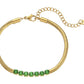 Sparkle Snake Chain Bracelet in Gold Bracelet Mure + Grand Green 