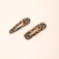 Speckled Hair Clip Set Hair Accessory Mulberry & Grand Gold on Black 
