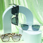 Square Cat Eye Sunglasses Sunglasses Mulberry & Grand Clear 