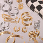 Squiggle Sparkle Hoop Earring mure + grand 