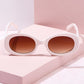 SSS Rounded Frame Sunglasses Sunglasses mure + grand Cream/Brown Ombre 