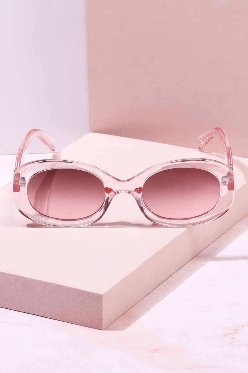 SSS Rounded Frame Sunglasses Sunglasses mure + grand Pink/Purple-Pink Ombre 