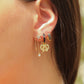 Star + Moon Sterling Silver Drop Earrings Earrings Mure + Grand 