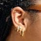 Starburst Sterling Silver Hoop Earrings Earrings Mure + Grand 