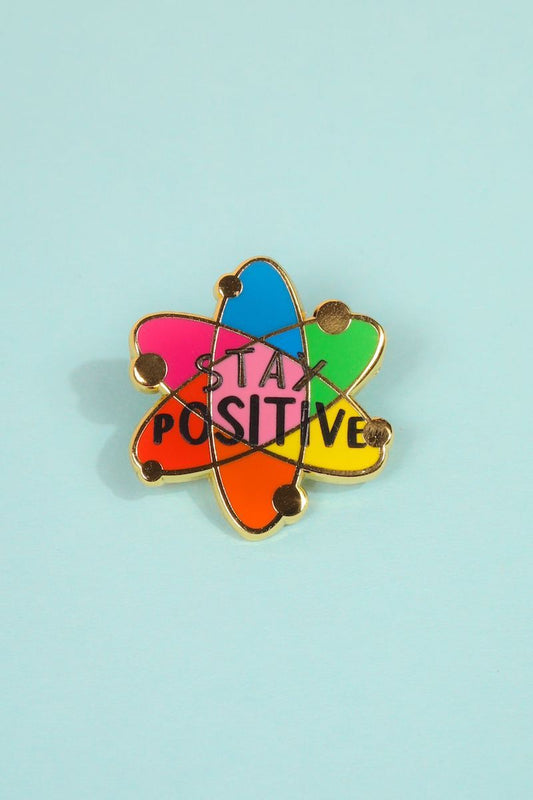 Stay Positive Enamel Pin Enamel Pin Patches & Pins 