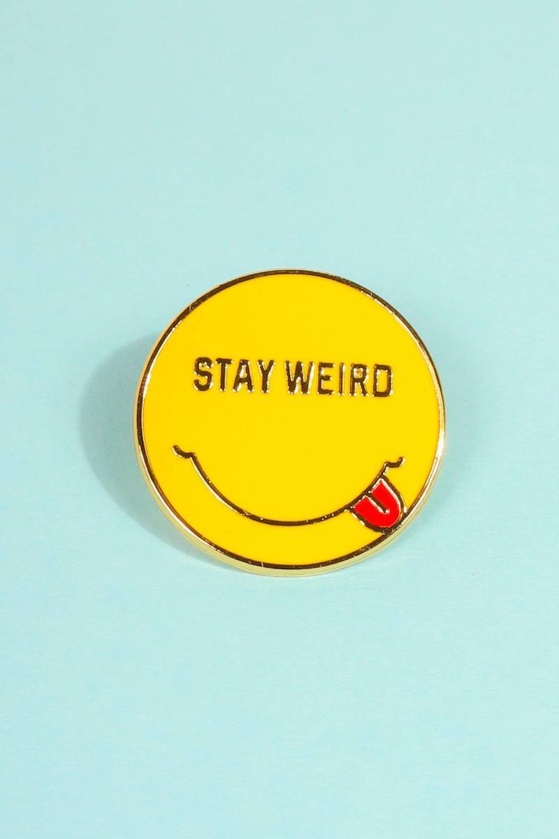 Stay Weird Enamel Pin Enamel Pin Patches & Pins 