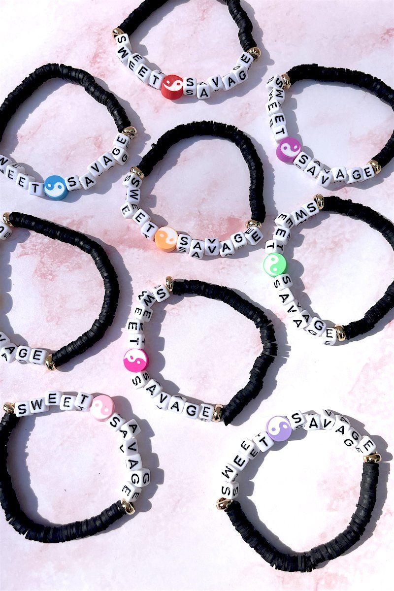 Sweet + Savage Inspirational Beaded BraceletMure + Grand