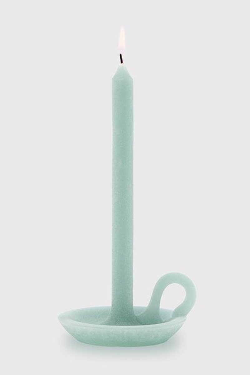 Tallow Candlestick Candle Candles Ontwerp Duo Green Velvet 