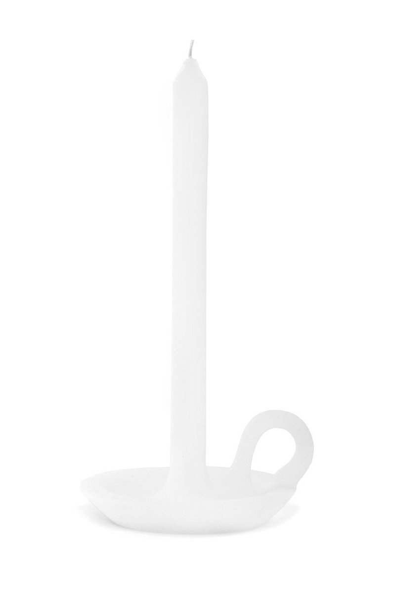 Tallow Candlestick Candle Candles Ontwerp Duo White 