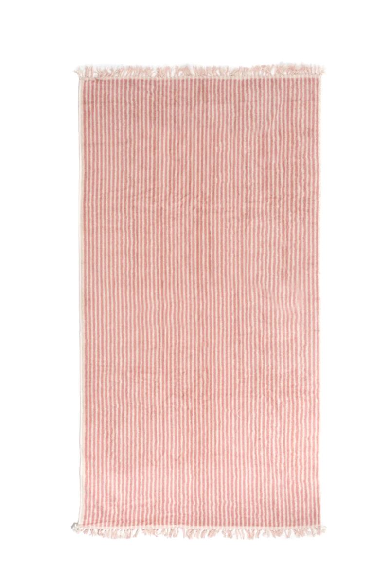 The Beach Towel in Pink Stripe Home Decor Business & Pleasure Co. 