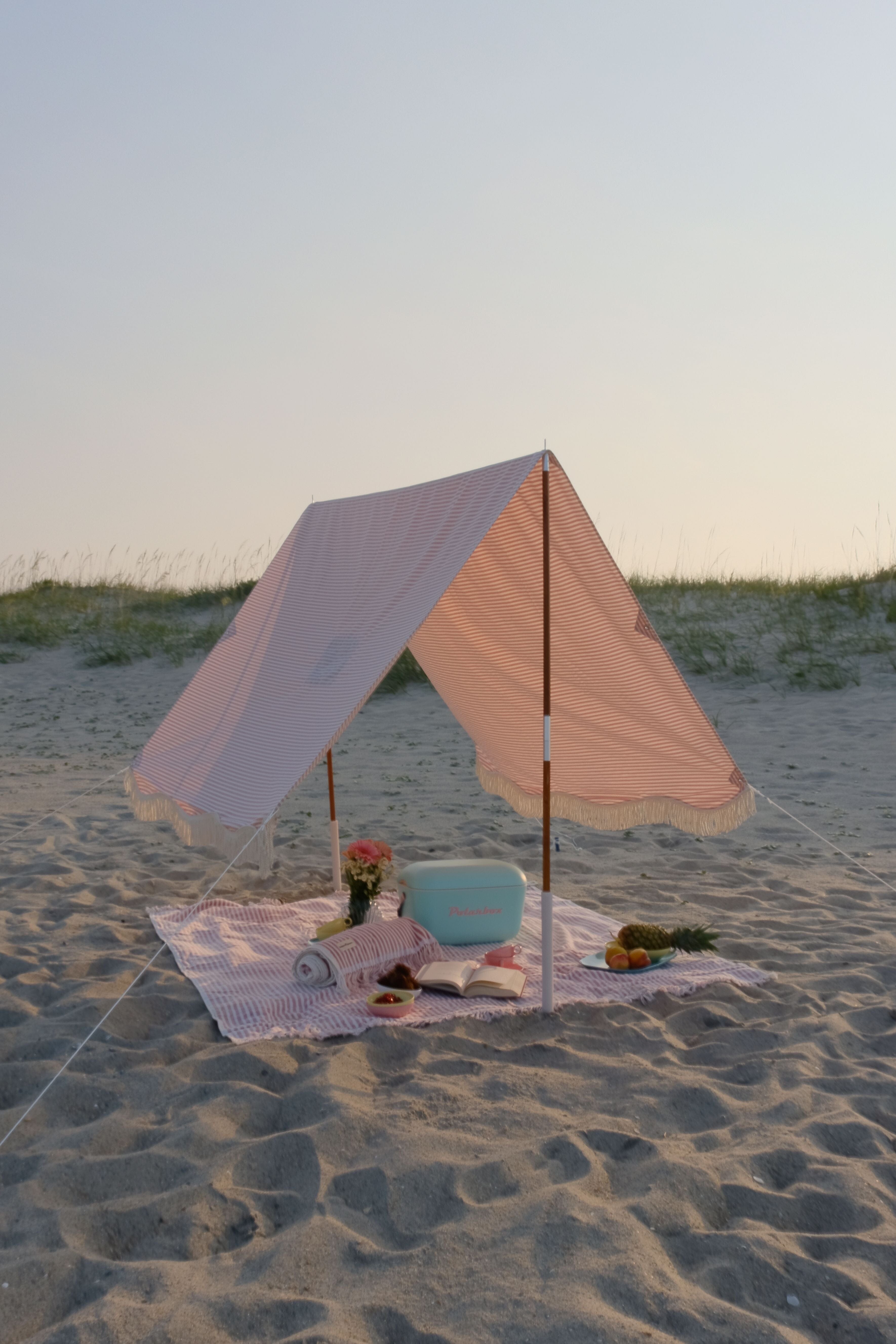 The Premium Beach Tent in Pink Stripe | Mure + Grand