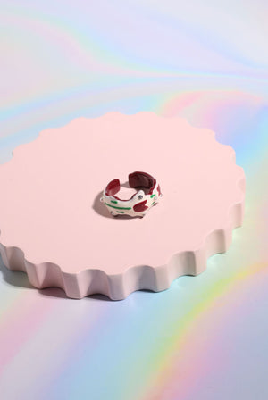 Tiptoe Thru Tulips Painted Stacking Ring