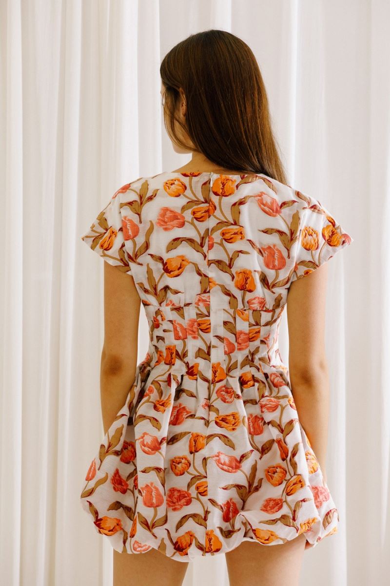 Tulip Embroidered Mini Dress Clothing Storia 
