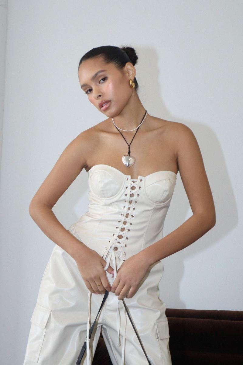 Utility Lace Up Corset Top Clothing Bailey Rose 