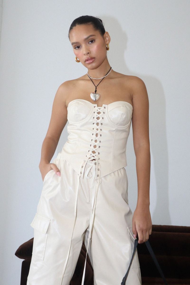 Utility Lace Up Corset Top Clothing Bailey Rose 