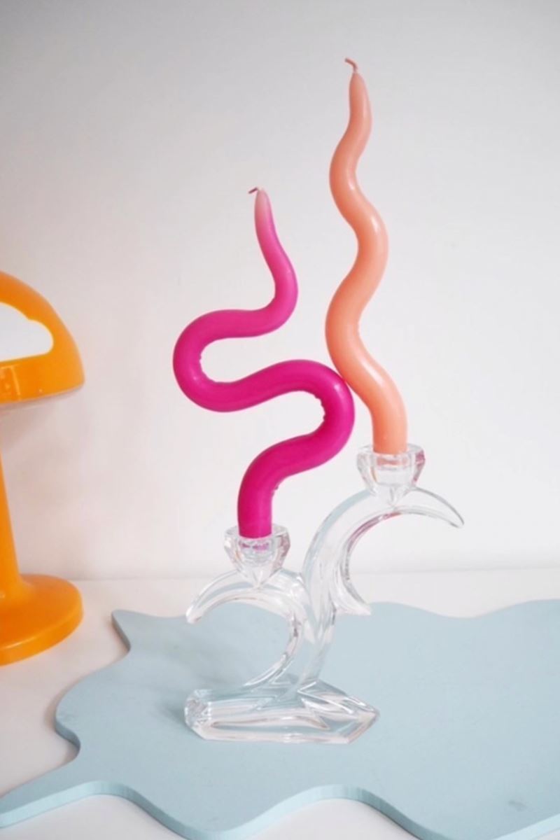 Viissiions Power Wiggler Candle Home Decor Viissiions Hot Pink 