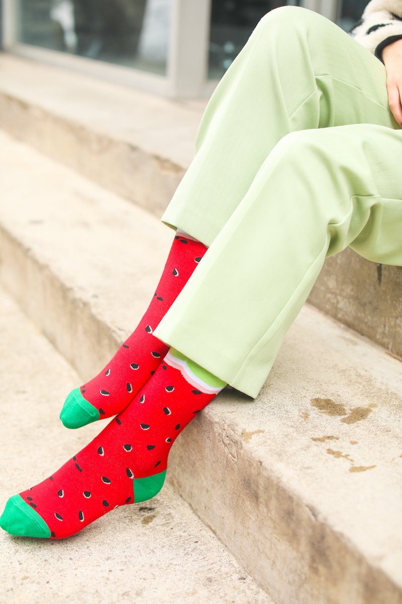 Watermelon Socks Socks Mulberry & Grand 