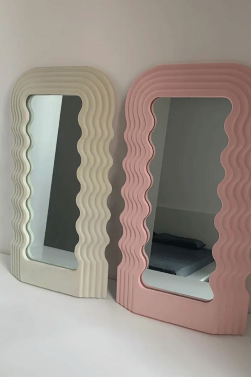 Wavy Ceramic Mirror Home Decor Filtrum Home 
