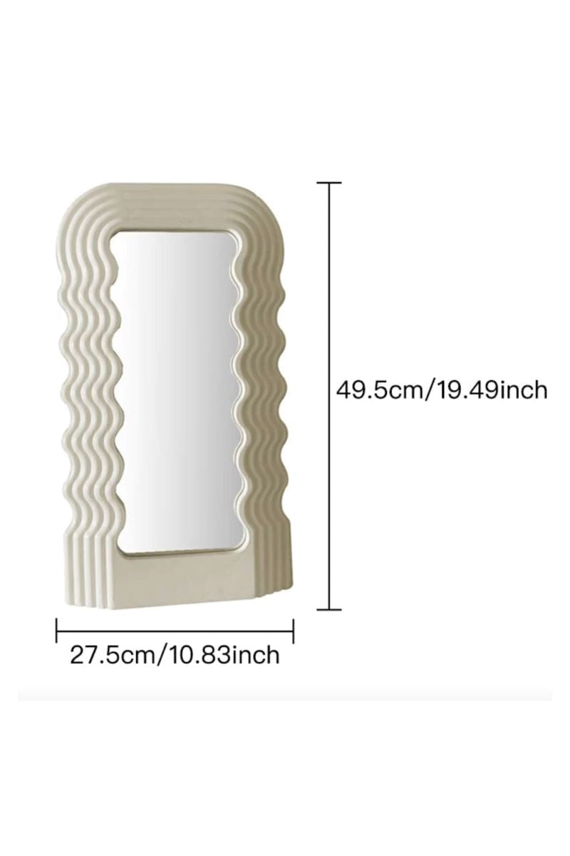 Wavy Ceramic Mirror Home Decor Filtrum Home 