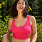 Yaya Ribbed Seamless Top Top mure + grand Raspberry Sorbet 